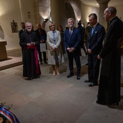 Zastavení u hrobky Jana Lucemburského a u hrobky velkovévodské rodiny, katedrála Notre-Dame, Lucembursko, 29.2. 2024, foto: Zuzana Bönisch 