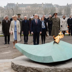 Vzpomínkový ceremoniál a kladení věnců u Národního památníku lucemburské solidarity , státní návštěva Lucemburského velkovévodství, Lucembursko, 29.2. 2024, foto: Tomáš Fongus