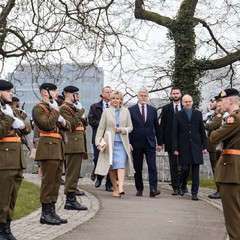 Vzpomínkový ceremoniál a kladení věnců u Národního památníku lucemburské solidarity , státní návštěva Lucemburského velkovévodství, Lucembursko, 29.2. 2024, foto: Tomáš Fongus