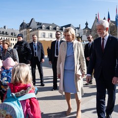 Příchod k radnici města Lucemburk, státní návštěva Lucemburského velkovévodství, Lucembursko, 29.2. 2024, foto: Tomáš Fongus