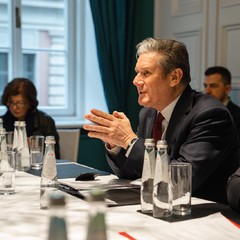 Bilaterální jednání s předsedou britské opozice Keirem Starmerem, Mnichov, 17.2. 2024, foto: Tomáš Fongus 