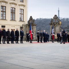 Pracovní návštěva francouzského prezidenta, Pražský hrad, 5.3. 2024, foto: Zuzana Bönisch