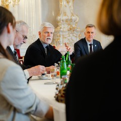 Prezident republiky přijal finalisty ankety Zlatý Ámos