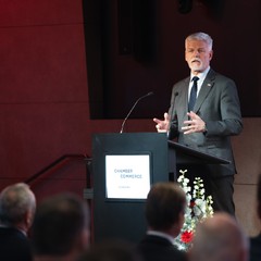 Zahájení business fóra v Lucemburské hospodářské komoře, Lucembursko, 1.3. 2024, foto: Tomáš Fongus