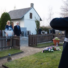 Pietní akt u hrobu T.G.M., 6.3. 2024, foto: Tomáš Fongus