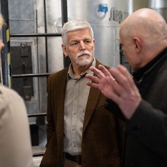 Prohlídka projektu a diskuze se zastupiteli na téma energetické soběstačnosti obcí a měst v ČR, Kněžice, 7.3. 2024, foto: Tomáš Fongus