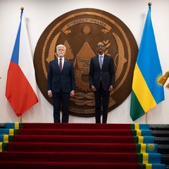 Jednání prezidenta republiky Petra Pavla s prezidentem Rwandské republiky Paulem Kagamem, 6.4.2024, foto: Zuzana Bönisch