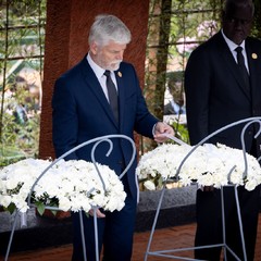 Prezident republiky se zúčastnil vzpomínkového ceremoniálu v Památníku genocidy, Rwandská republika, 7.4.2024, foto: Zuzana Bönisch