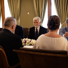 Prezident republiky přijal předsedu ČMKOS Josefa Středulu, 10.4.2024, foto: Zuzana Bönisch