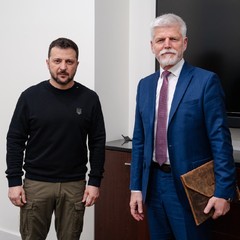 Bilaterální setkání prezidenta republiky s prezidentem Ukrajiny Volodymyrem Zelenským, 11.4.2024, foto: Tomáš Fongus