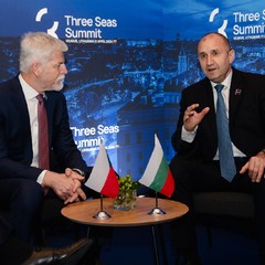 Bilaterální setkání prezidenta republiky s prezidentem Bulharské republiky Rumenem Radevem, 11.4. 2024, foto: Tomáš Fongus
