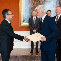 Nový mimořádný a zplnomocněný velvyslanec Japonska Kansuke Nagaoka, Pražský hrad, 18.4.2024, foto: Tomáš Fongus
