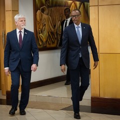 Jednání prezidenta republiky Petra Pavla s prezidentem Rwandské republiky Paulem Kagamem, 6.4.2024, foto: Zuzana Bönisch
