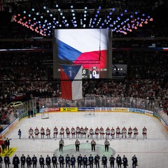 Zahajovací zápas Mistrovství světa v ledním hokeji 2024, O2 Aréna, Praha, 10.5. 2024, foto: Zuzana Bönisch