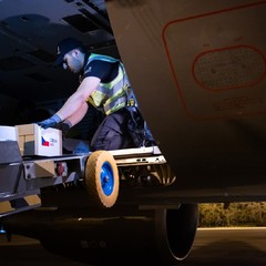 Oficiální návštěva Jordánského hášimovské království, přistání v Ammánu a vykládka humanitární pomoci, 27.5.2024, foto: Zuzana Bönisch