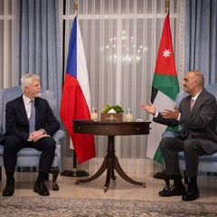 Oficiální návštěva Jordánska, jednání prezidenta republiky s předsedou vlády Bisherem Al Khasawnehem, 29.5.2024, foto: Zuzana Bönisch