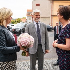 Návštěva prezidenta Petra Pavla a paní Evy Pavlové v Pardubickém kraji, Obchodní akademie v Chrudimi, 21.5.2024, foto: Tomáš Fongus 