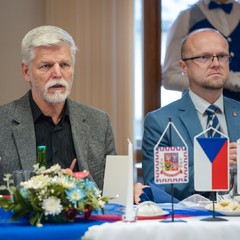 Návštěva prezidenta Petra Pavla a paní Evy Pavlové v Pardubickém kraji, Evropský dům, Králíky, 22.5.2024, foto: Tomáš Fongus