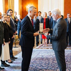 Udělení státního vyznamenání – Řádu TGM III. třídy Jensi Stoltenbergovi, Pražský hrad, 30.5.2024, foto: Tomáš Fongus