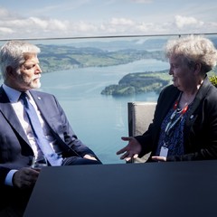 Prezident republiky na summitu o míru na Ukrajině, Bürgenstock u Lucernu, 16.6.2024, foto: Zuzana Bönisch
