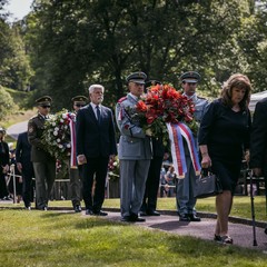 Pietní shromáždění k 82. výročí vyhlazení osady Ležáky, Památník Ležáky, 23.6.2024, foto: Zuzana Bönisch