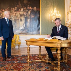 Oficiální návštěva slovenského prezidenta Petera Pellegriniho, Pražský hrad, 26.6.2024, foto: Tomáš Fongus