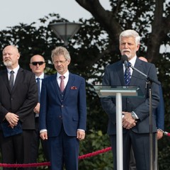 Prezident republiky se zúčastnil slavnostního nástupu ke Dni ozbrojených sil, Národní památník na Vítkově, 28.6.2024, foto: Tomáš Fongus
