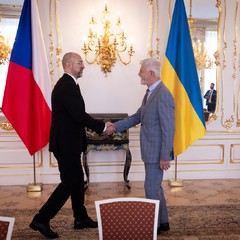 Přijetí předsedy vlády Ukrajiny Denyse Šmyhala, Pražský hrad, 16.7.2024, foto: Zuzana Bönisch