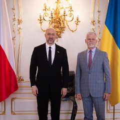 Přijetí předsedy vlády Ukrajiny Denyse Šmyhala, Pražský hrad, 16.7.2024, foto: Zuzana Bönisch
