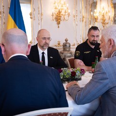 Přijetí předsedy vlády Ukrajiny Denyse Šmyhala, Pražský hrad, 16.7.2024, foto: Zuzana Bönisch
