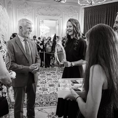 Prezident republiky přijal vítězky Wimbledonu Krejčíkovou a Siniakovou, Pražský hrad, 18.7.2024, foto: Zuzana Bönisch