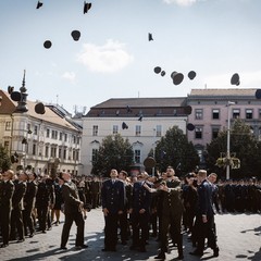 Prezident republiky se zúčastnil slavnostního vyřazení absolventů Univerzity obrany, nám. Svobody, Brno, 25.7.2024, foto: Zuzana Bönisch