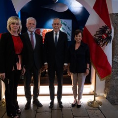Prezident Petr Pavel a paní Eva Pavlová se zúčastnili slavnostního zahájení Salcburského festivalu, Salcburk, 25.7.2024, foto: Zuzana Bönisch
