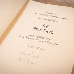 Prezident Petr Pavel a paní Eva Pavlová se zúčastnili slavnostního zahájení Salcburského festivalu, Salcburk, 26.7.2024, foto: Zuzana Bönisch