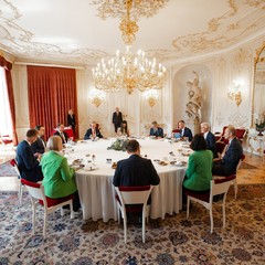Prezident republiky se na Pražském hradě setkal s nejvyššími ústavními činiteli, Pražský hrad, 1.7.2024, foto: Tomáš Fongus