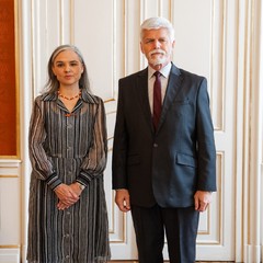 J.E. paní María Pérez Sánchez-Laulhé, nová mimořádná a zplnomocněná velvyslankyně Španělského království, nástupní audience velvyslanců, Pražský hrad, 2.7.2024, foto: Tomáš Fongus