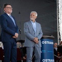 Prezident republiky a paní Eva Pavlová se zúčastnili zahájení stavby ostravského koncertního sálu, Ostrava, 19.7.2024, foto: Tomáš Fongus