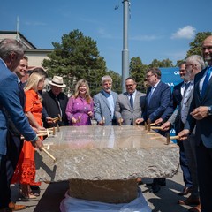 Prezident republiky a paní Eva Pavlová se zúčastnili zahájení stavby ostravského koncertního sálu, Ostrava, 19.7.2024, foto: Tomáš Fongus