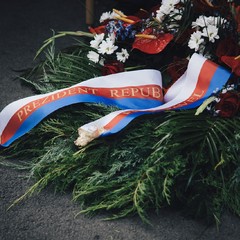 Pietní akt k 56. výročí okupace vojsky Varšavské smlouvy, budova Č. rozhlasu, 21.8.2024, foto: Zuzana Bönisch 