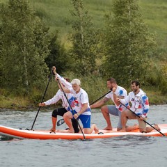 Prezident republiky a paní Eva Pavlová navštívili olympijský festival v Mostě, jezero Most, 2.8.2024, foto: Tomáš Fongus
