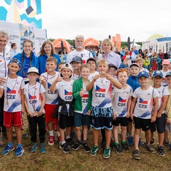 Prezident republiky a paní Eva Pavlová navštívili olympijský festival v Mostě, jezero Most, 2.8.2024, foto: Tomáš Fongus