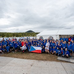 Prezident republiky a paní Eva Pavlová navštívili olympijský festival v Mostě, jezero Most, 2.8.2024, foto: Tomáš Fongus