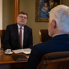 Prezident republiky přijal ministra financí Zbyňka Stanjuru, Pražský hrad, 16.9.2024, foto: Zuzana Bönisch