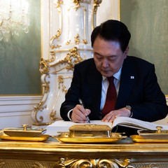 Oficiální návštěva prezidenta Korejské republiky a paní Kim Keon-he, Pražský hrad, 19.9.2024, foto: Zuzana Bönisch