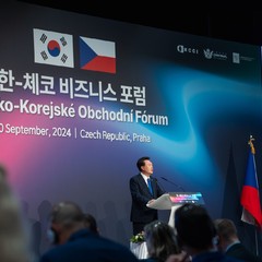 Prezident republiky vystoupil na Česko-korejském obchodním fóru, Praha, 20.9.2024, foto: Tomáš Fongus