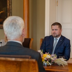 Prezident republiky přijal guvernéra ČNB Aleše Michla, Pražský hrad, 20.9.2024, foto: Tomáš Fongus