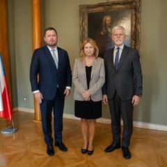 Prezident republiky přijal guvernéra ČNB Aleše Michla, Pražský hrad, 20.9.2024, foto: Tomáš Fongus