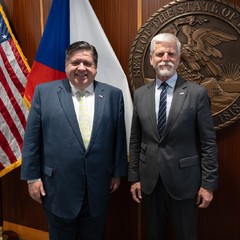 Bilaterální jednání prezidenta Pavla s guvernérem státu Illinois J. B. Pritzkerem, Chicago, 26.9.2024, foto: Tomáš Fongus
