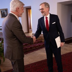 Přijetí předsedy vlády Petra Fialy, Pražský hrad, 1.10.2024, foto: Zuzana Bönisch