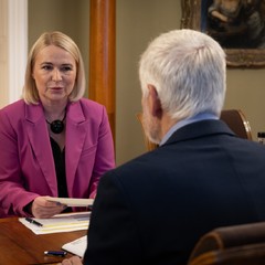 Prezident republiky přijal ministryni obrany Janu Černochovou, Pražský hrad, 2.10.2024, foto: Zuzana Bönisch